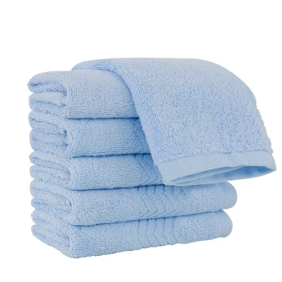 6 Pcs 100% Cotton Ultra Soft And Absorbent Bath Washcloth - PiccoCasa