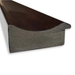 41" X 29" Non-Beveled Bathroom Wall Mirror Coffee Bean Brown - Amanti Art