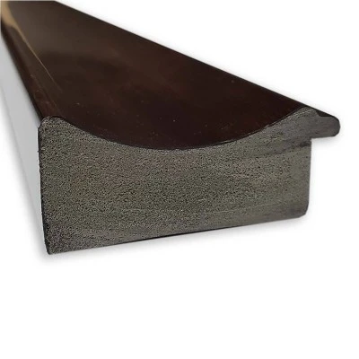 41" X 29" Non-Beveled Bathroom Wall Mirror Coffee Bean Brown - Amanti Art